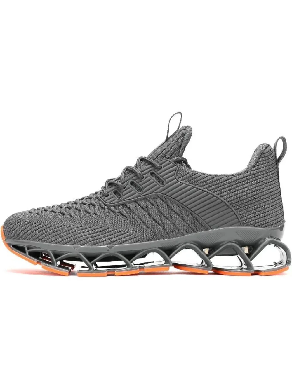 Men's Dark Gray Comfort Non Slip Tennis Athletic Trainer Slip on Sneaker Shoes